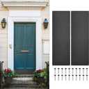 uxcell 2pcs Door Kick Plate, 10 x 30 Inches Aluminum Kick Plate Door Plate, 1.5mm (1/16 Inch) Thickness, for Exterior Front Door or Back Door, Black