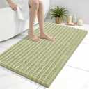 Arotive Luxury Bathroom Rugs 36x24, Extra Soft Thick Absorbent Shaggy Chenille Bath Rugs, Non-Slip Machine Wash Dry, Bath Mats for Bathroom Floor, Tub and Shower, Home Decor Accessories, Vanilla