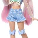 Barbie Dream Besties Doll and Accessories, Barbie "Malibu Posable Roller Skating Fashion Doll with Blonde Hair, 9 Makeup Themed Pieces
