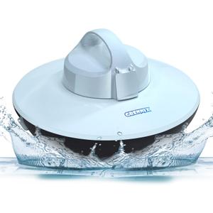 Grennix Robot Pool Cleaner - Cordless Robotic Pool Vacuum for Above Ground & In-Ground Swimming Pool Self-Docking Automatic Underwater Skimmer with Strong Suction, Top Handle - Arctic Blue 