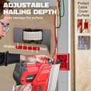MtiolHig Cordless 2" Brad Nailer Compatible with Milwaukee Battery(No Battery), 2-in-1 Electric Nail Gun/Staple Gun, 18 Gauge Nail Gun Battery Powered with 1000 Nails for Wood Carpentry, 7.2LB