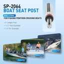 2 Packs SP-2064 Lock-Pin 3/4" Boat Seat Post - 16" Tall Aluminum Non-Threaded Pin Post 1.5" Diameter for Fishing Pontoon Cruising Boats