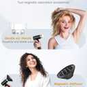 Dual Voltage Travel Hair Dryer, Mini High-Speed Blow Dryer for Fast Drying, Ionic Hairdryer with Diffuser Gift Women, Lightweight Compact Portable,Quiet,European International 100-240V,Black