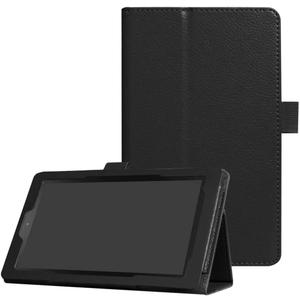 for Amazon Kindle New Fire 7 2015 HD7 SV98LN 7" Cover (5th Generation, 2015 Release) Luxury Folio Stand PU Leather Case (Li-Black)