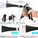 GOCCIDA Tornado Dry Cleaning Gun with Brass Adjustable Air Flow Nozzle,Air Blower Gun Quickly Blasts Dirt and Dust from Surface Works with Air Compressor Black