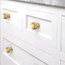 10 Pack Champagne Bronze Cabinet Knobs 1-1/10 Inch(28mm) Single Hole Cabinet Pulls Round Kitchen Cabinet Knobs Drawer Knobs