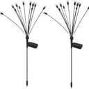 Solar Garden Lights Outdoor Waterproof Solar Firefly Lights Swaying Lights Garden Decorative Lights for Outside Garden Decor Yard Patio Decorations Pathway Lawn Decorations (Cold White 20 LEDs)