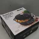 MELLERHOME 6 Quart Enameled Cast Iron Pot Dutch Oven, Heavy-Duty Oven-Safe up to 500 F, & Across All Cooktops, Casserole Dishes for Ovens, Bread Pan with Lid and Knob, Cast Iron Cookware, Black