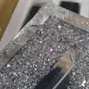 ZOLAPI 3 pcs Independent Letters EAT.Glam Crystal Diamond Letters.Silver Mirror Glass Home Decoration for Wall, Kitchen,Living Room, Fireplace, Bookshelf and Table.