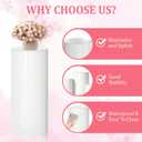 Cylinder Stands for Party, 3Pcs White Cylinder Pedestal Stand, Cilindros Para Fiestas Cake Table Stand Parties Round Cylinder Display Plant Stand for Wedding Birthday Decor 35"(XXL) 29.5"(XL) 23.6"(L)
