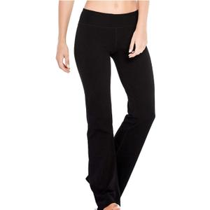 Houmous S-XXXL 29''31''33''35'' Inseam Women's Cotton Bootcut Pants Inner Pocket(Petite-29 Inseam-Black, Small)
