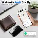 Trendia Compatible with AirTag Wallet Tracker, Smart Card Finder, Apple MFi Compatible (iOS Only), App Controlled Anti Loss GPS Tracker, IP68 Waterproof, Item Locator for Luggage Tags, Purses, Grey