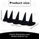 Velvet Ring Display Stand, 5 Finger Ring Holder for Jewelry Display Rack and Storage Rings Organizer for Showcase, Counter, or Home Bedroom Use