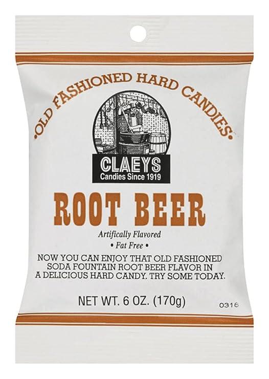Claeys Old Fashioned Root Beer Hard Candy 6 oz. (6 Ounce), Best By: Dec 18, 2026