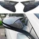 1Pair Side Mirror Cover Rear View Mirror Cover Trim For Hyundai Veloster 2012 2013 2014 2015 2016 2017 (Carbon Fiber Black)