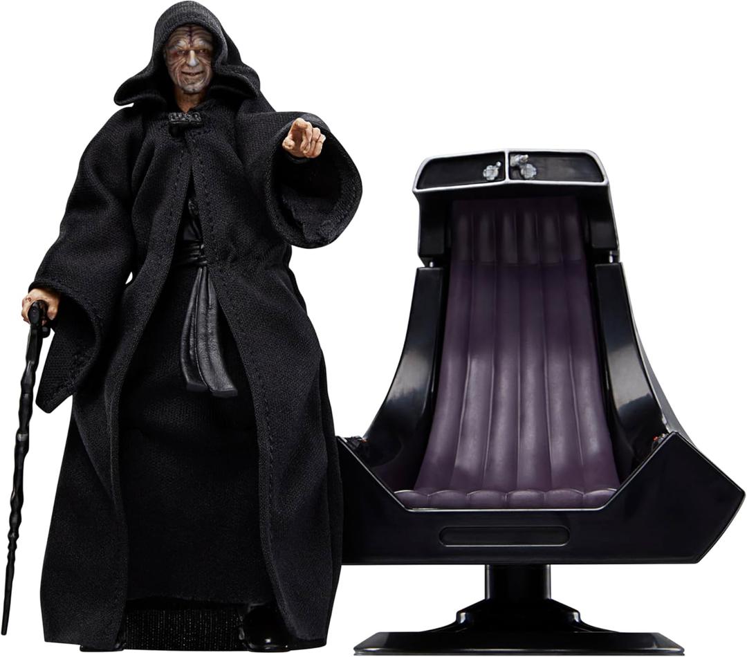 Star Wars The Black Series, Emperor Palpatine and Throne, Return of The Jedi, 6-Inch Collectible Figure