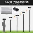 6 Pack String Light Poles for Outdoor, 10 ft Outside String Light Pole Hanging Party Wedding Decorations for Lawn, Backyard, Garden