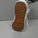 FRACORA Mens Canvas Shoes White Black Sneakers Low Top Lace Up Casual Shoes (9.5)