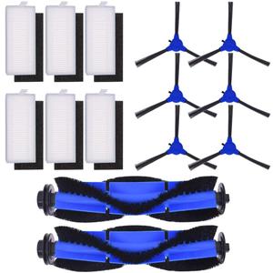 neutop Replacement Parts Compatible with eufy RoboVac 11S, 15T, 30, 30C, 15C, 12, 25C, 35C Accessories with 2 Main Rolling Brushes 6 Filter Sets 6 Side Brushes