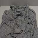 Cicy Bell Womens Plaid Shirts Bow Tied Neck Button Down Long Sleeve Casual Dressy Blouse Tops (X-Large, Black)