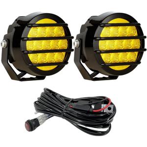 BIGLION.X 3.7 Inch 130W Amber Fog Lights Yellow Round Offroad Fog Lights Super Bright 12800LM Driving Fog Lights Bumper Fog Light Pods Waterproof 12/24V for Trucks 4x4 SUV ATV UTV Car