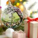 2 x Cross Ornament, Christmas Ornament  Christmas Tree Decor, Holiday Decoration, Stocking Stuffer, Christian Gifts, Religious Gifts, Festive Gift Idea, Gifts for Christians, Friends, and Family