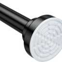 Ausemku Shower Curtain Rod - 32-43 Inch Rustproof Tension Rod, Non-Slip Spring Design, No Drilling Adjustable Curtain Rod for Bathroom, Kitchen, and ClosetBlack