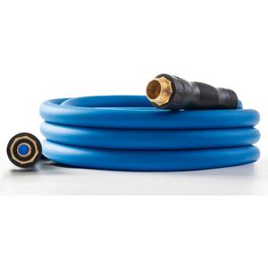 BLENDLITE 5/8" Hot/Cold Water Hose 15ft, -50 To 190 Heavy Duty,Flexible,Burst 600 Psi 3/4" Brass Fittings with Swivel Grip Handle for Outdoor,Yard, Farm, Blue