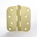 goldenwarm 18 Pack Brushed Brass Door Hinges 4in x 4in Interior Door Hinges with 5/8" Radius Corners, Satin Brass Finished Iron