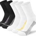 Crew Socks Women Athletic Hiking Running Cushioned Compression Socks 3-5 Pairs, M