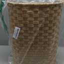 PEMAR Wicker Umbrella Holder, Hand Woven Umbrella Stand Basket Decorative Cane Holder Rack for Home, Entryway Multipurpose Narrow Tall Basket (Natural)