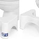 Squatty Potty The Original Bathroom Toilet Stool Height, White, 9 Inch (Pack of 2)