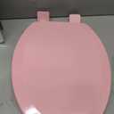 Angol Shiold Slow Close Wood Toilet Seat（Pink, Elongated 18.5''）