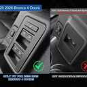 2026 Upgrade Center Console Organizer fit for 2025 2026 Ford Bronco 4 Door Bronco Center Console Storage with Rubber Mats for Ford Bronco 2025+ Storage Accessories|Not for 2 Dooor/Manual/Sport Model|