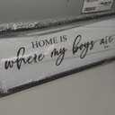 Home is Where My Boys are Sign Framed Wall Art, 32''12'' Rustic Horizontal My Son Plaque with Black Frame for Baby Kid Boy Son Teen Toddlers Room, Horizontal Mom of Boys Gifts Nursery Decor