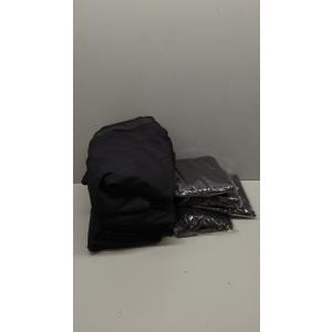 12 Pack Rectangle Polyester Tablecloth 60 x 110 Inch Indoor Outdoor Stain-Resistant Washable Heavy-Duty Fabric Table Cover Elegant Home Decor Black