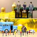 50 Pcs Mini People Figurines 1: 30 Scale Tiny People Model Miniature Sitting and Standing Little Plastic Figurines for Miniature Scenes