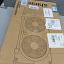 shinic Window Fan with Reversible Airflow Quiet, Twin 9" Blades, Full Remote Control, 3 Functions-3 Speeds, Bathroom Kitchen Window Exhaust Fan, Width Adjustable (From 23.8" to 37") ETL Certified, Window Fan With Foam Seal Strip