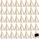 40 Pack 5 Inch Mini Wood Easel Stand Mini Wood Display Easel Wooden Tripod Holder Stand for Painting Portable Canvas Photo Picture Sign Displaying Small Business Cards Artist Phone Wedding