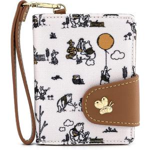 Loungefly Disney Winnie the Pooh Canvas Line Drawing Wristlet Wallet