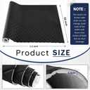 SmoothNovelty 1.1 Yards Diamond Quilted Vinyl Headliner Material 55 in Wide Faux Leather with Foam Backed 2" x 3" Diamonds Pattern Fabric for Car Furniture Upholstery(Black)
