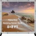 WEWLINE 8×8ft Backdrop Banner Stand Step and Repeat Background
