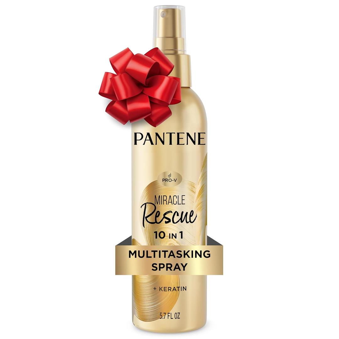 Pantene Miracle Rescue 10in1 Multitasking Spray - Heat Protection, Detangles, Repairs Damaged, Dry Hair, Improves Shine, Leave-In Conditioning Treatment with Keratin and Pro-Vitamin B5, 5.7 Oz