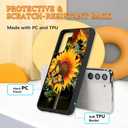 KANGHAR Compatible with Samsung Galaxy S21 Case Sunflower Butterfly Anti-Slip Drop Protection with Soft TPU Bumper Shockproof Protective Phone Cover for Women Girls