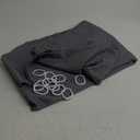 Dynamene Stall Fabric Shower Curtain - 36x72 Waffle Weave Weighted Cloth Shower Curtains for Bathroom, Neutral Heavy Duty Hotel Spa Luxury Bath Curtain Set with 6 Plastic Hooks,Charcoal Grey