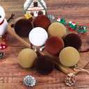 12 Pcs Velvet Christmas Balls Bulk Shatterproof Plastic Christmas Tree Decorations for Decorative Hanging Baubles (12, WhiteKhakiBrownCoffee, 3.94Inch)