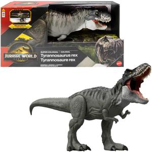 Mattel Jurassic World Rebirth Super Colossal Tyrannosaurus Rex Action Figure, T-Rex Dinosaur Toy Swallows Minis, Movie-Accurate Posable, 39 Inches