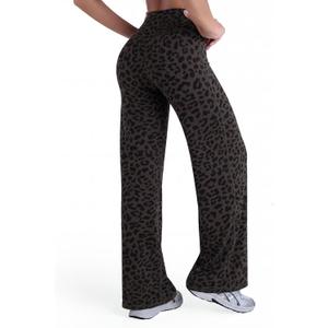 Sunzel Women's Butt Lifting Wide Leg Yoga Pants High Waist Tummy Control No Front Seam Straight Leg Workout Gym Bottoms, L