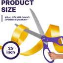 25 Inch Giant Purple Scissors - Large Grand Opening Scissors for Ribbon Cutting Ceremony Oversized Shears for Business Openings Inaugurations and Special Events