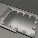 HIEEY Hollywood Vanity Mirror with 12 Dimmable Bulbs Lights, Three Color Lighting Modes, and 5X Magnification, Smart Touch Control, 360Rotation (White,Gift Box)